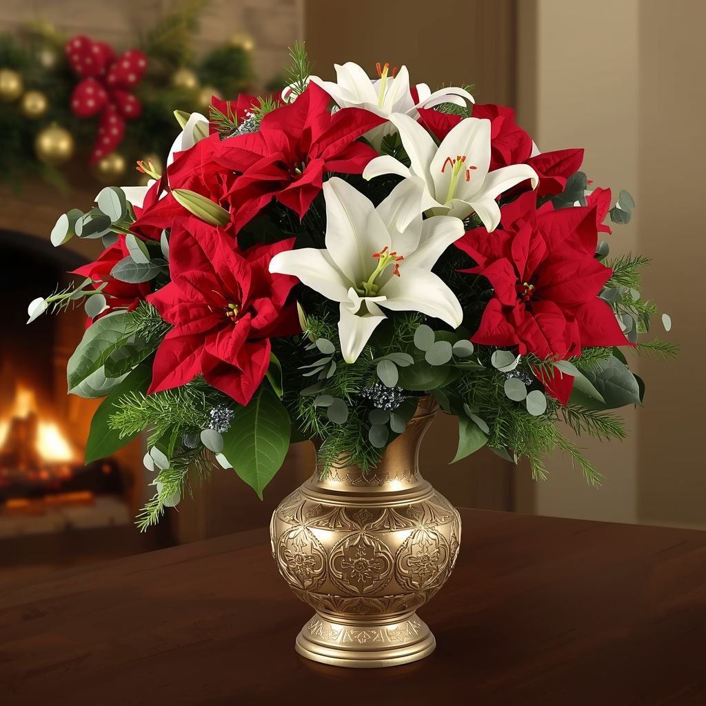 تنسيق زهور لأعياد الميلاد من Styxreonbrizelon